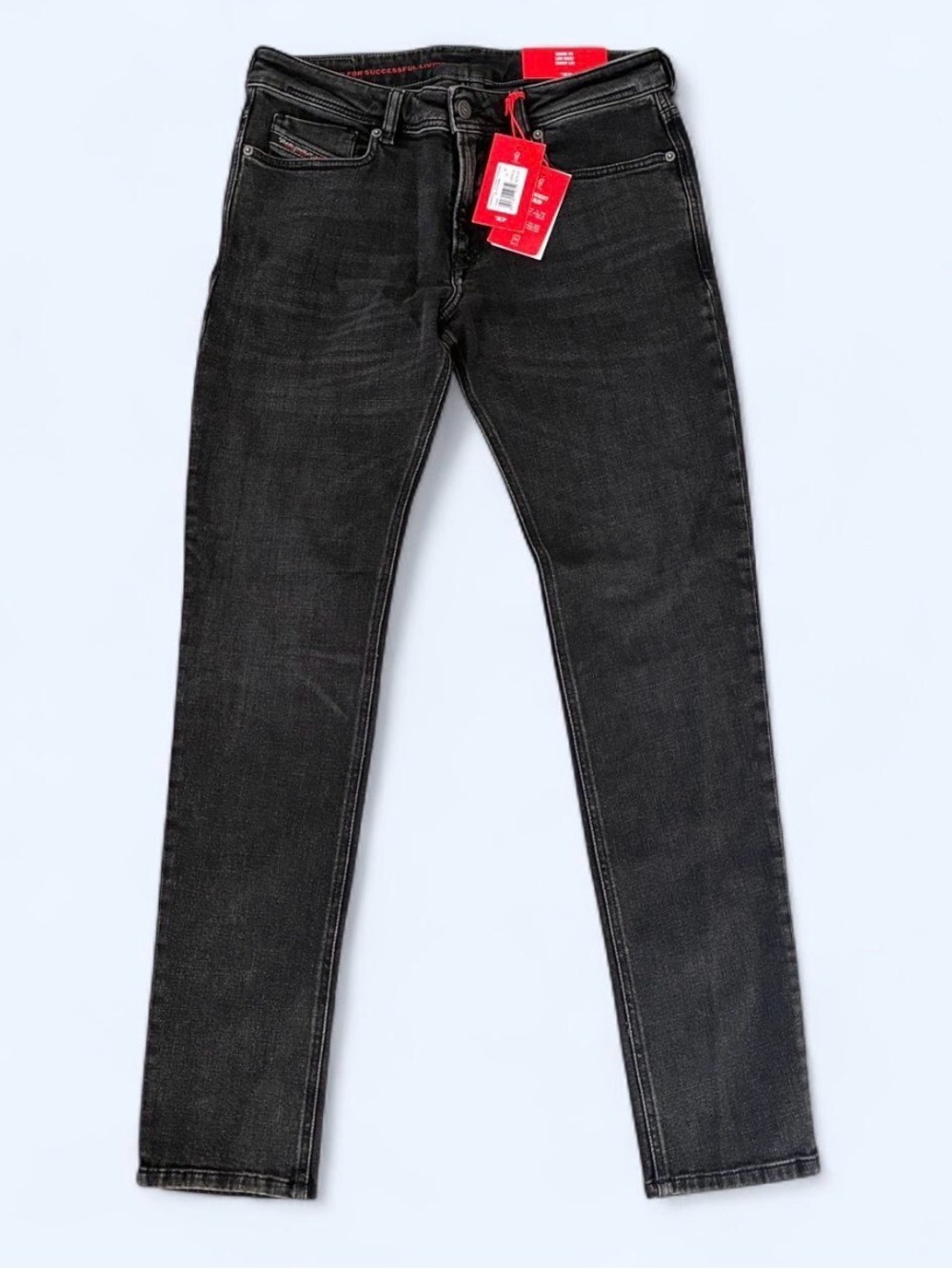 DIESEL 1979 sleekner black gray skinny jeans size 31 x 32 NWT